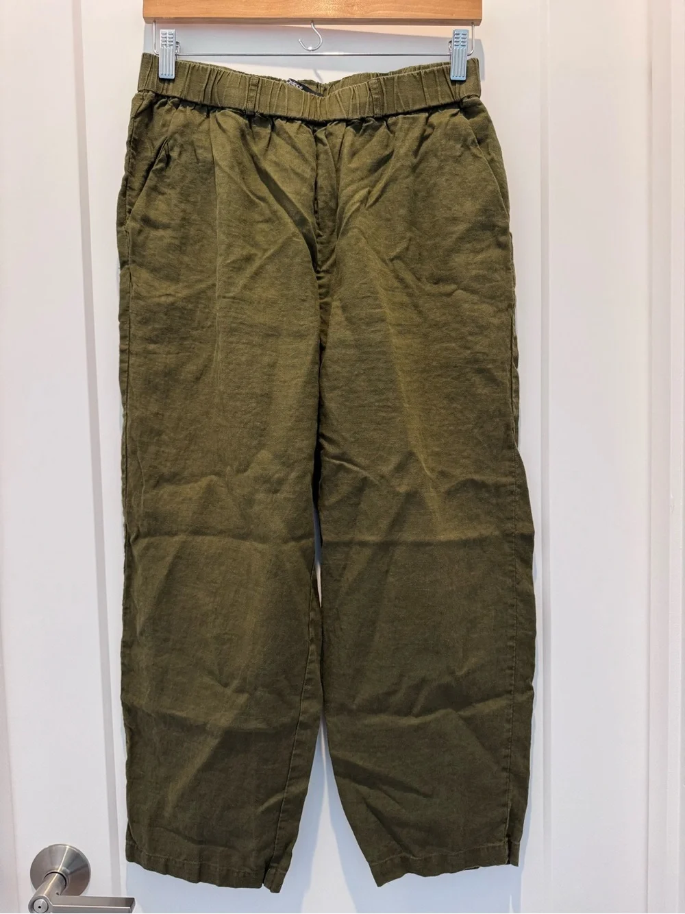 Quince 100% European Linen Pants in Martini Olive